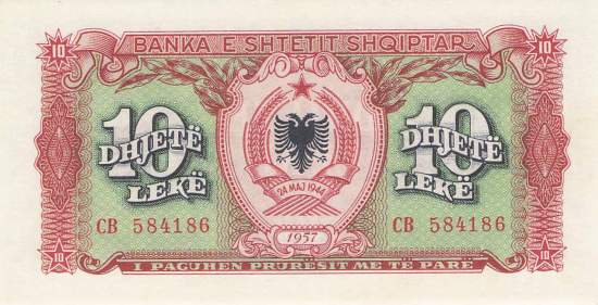 Albanien 10 Leke 1957 p28